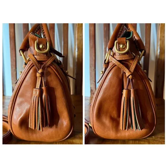 Dooney & Bourke Florentine Large Tassel Satchel – Natural - Picture 4 of 17